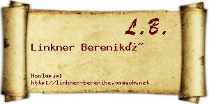 Linkner Bereniké névjegykártya